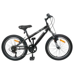 Kids Mountain Bike 20 Inci 6-Speed pentru 5-8 ani Negru GartenMobel Dekor
