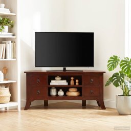 Cabinet TV cu raft Maro 100 x 40,5 x 46 cm Lemn masiv de mahon GartenMobel Dekor