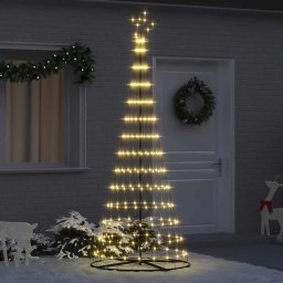 Brad de Craciun LED cu 295 LED cu suport Alb cald 250 cm Metal GartenMobel Dekor