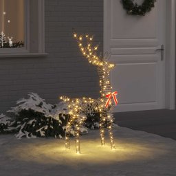 Ren 3D cu 140 LED Alb cald 70 x 41 x 128 cm Ratan GartenMobel Dekor