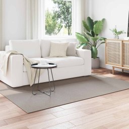 Covor living Lugo crem si taupe 170x120 cm, poliester antiderapant