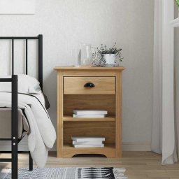 Dulap de noapte BODO Maro miere 53 x 38,5 x 67 cm Lemn compozit GartenMobel Dekor