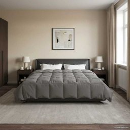 Pilota de vara Patos Gri deschis 200 x 200 cm Microfibra GartenMobel Dekor