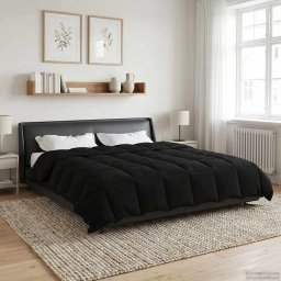 Pilota de vara Patos Negru 200 x 240 cm Microfibra GartenMobel Dekor