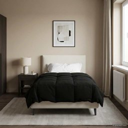 Pilota de vara Patos Negru 140 x 220 cm Microfibra GartenMobel Dekor
