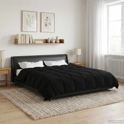 Pilota de vara Patos Negru 220 x 240 cm Microfibra GartenMobel Dekor