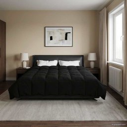 Pilota de vara Patos Negru 220 x 260 cm Microfibra GartenMobel Dekor