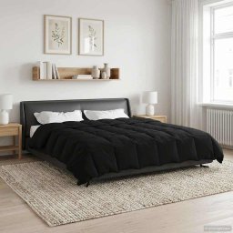 Pilota de vara Patos Negru 240 x 260 cm Microfibra GartenMobel Dekor