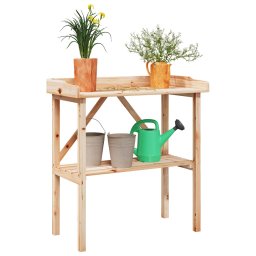 Masa de plante cu raft, 78x38x82,5 cm, lemn masiv de brad GartenMobel Dekor