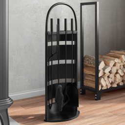 Set scule pentru semineu, 5 piese, 23x15x66 cm, otel GartenMobel Dekor