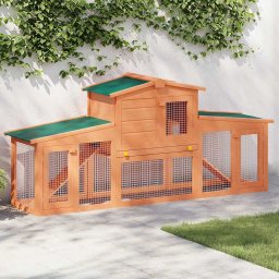 Cusca mare iepuri cusca adapost animale mici cu acoperis lemn GartenMobel Dekor