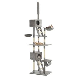 Ansamblu pisici cu stalpi din funie de sisal, 230-260 cm Gri GartenMobel Dekor