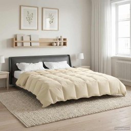 Pilota de vara Patos Crem 220 x 240 cm Microfibra GartenMobel Dekor