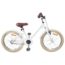 Bicicleta pentru Copii 18 Inci pentru 5-7 ani Alb GartenMobel Dekor