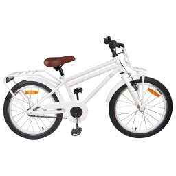 Bicicleta pentru Copii 18 Inci pentru 5-7 ani Alb GartenMobel Dekor