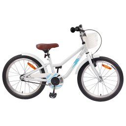 Bicicleta pentru Copii 18 Inci pentru 5-7 ani Alb GartenMobel Dekor