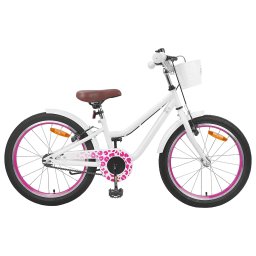 Bicicleta pentru Copii 18 Inci pentru 5-7 ani Alb GartenMobel Dekor