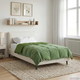 Pilota matlasata 4 anotimpuri verde 155x200 cm din microfibra