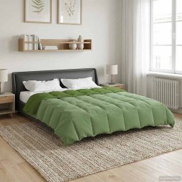 Pilota matlasata 4 anotimp verde 200x200 cm din microfibra