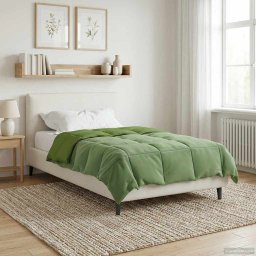 Pilota 4 anotimpuri verde 140x220 cm din microfibra matlasata