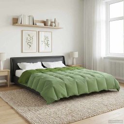 Pilota de iarna verde 200x200 cm din microfibra matlasata