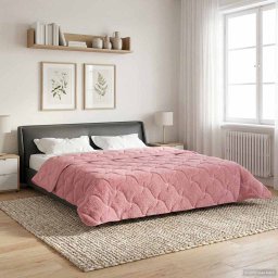 Pilota de vara Roz 200 x 240 cm Microfibra si fleece Teddy GartenMobel Dekor