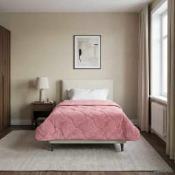 Pilota de vara Roz 140 x 220 cm Microfibra si fleece Teddy GartenMobel Dekor