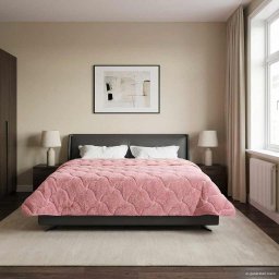 Pilota de vara Roz 220 x 240 cm Microfibra si fleece Teddy GartenMobel Dekor