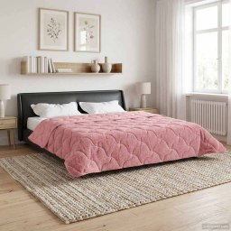 Pilota de vara Roz 220 x 260 cm Microfibra si fleece Teddy GartenMobel Dekor