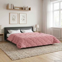 Pilota de vara Roz 240 x 260 cm Microfibra si fleece Teddy GartenMobel Dekor