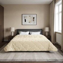 Pilota de vara Crem 200 x 220 cm Microfibra si fleece Teddy GartenMobel Dekor