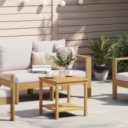 Masa laterala Ulei Natural 45 x 45 x 45 cm Lemn Solid de Acacia GartenMobel Dekor