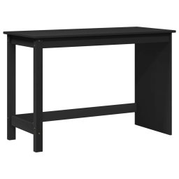Birou Negru 112 x 50 x 75 cm Lemn de pin masiv GartenMobel Dekor