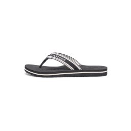 TOMMY HILFIGER Flip-flops negru / alb