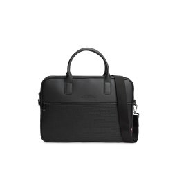 TOMMY HILFIGER Geantă laptop 'WOVEN' negru