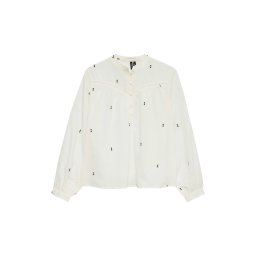 VERO MODA Bluză 'VMIris' verde pin / alb
