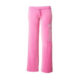 Juicy Couture Pantaloni 'Gothic Crown' roz / argintiu