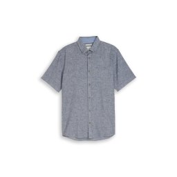 TOM TAILOR Cămașă bleumarin / albastru amestec / maro coniac / alb