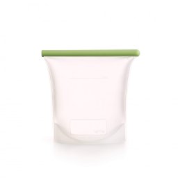 Punga depozitare si congelare Lekue 1010207, 21,5 x 24,5 cm, 1,5 l, Silicon platinat, -20°C/+80°C, Verde