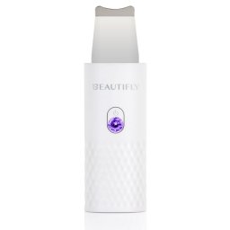 Aparat cu ultrasunete pentru curatarea fetei Beautifly B-Scrub Mini, 2 W, 60 min, Electrostimulare, Exfoliere, Ioni, Alb