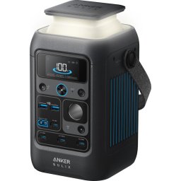 Powerstation Statie de incarcare portabila Anker Solix C300X DC, 288Wh, 300W, 2x USB-A, 4x USB-C, port auto, Gri