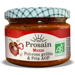 Aperitiv BIO cu ardei copti si branza feta Prosain