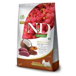 N&D Dog Adult Mini Quinoa Skin and Coat cu Vanat, 2.5 kg