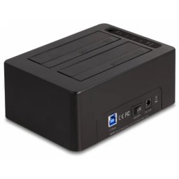 DELOCK USB dual stație andocare staţie 2 buc. SATA HDD / SSD pentru clonarea și radieră cu funcţie