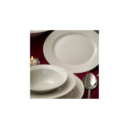 Set de masă din porțelan, 18 piese, alb