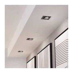 Eglo 902285 - Set de 3 spoturi LED SALICETO pentru tavan încastrat, 6,4 W / 230 V, 8,8 x 8,8 cm, negru