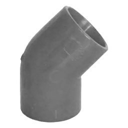 Racord ABS 45° gri pentru teava de 25 mm, 10 bucati - Honeywell PIP-006-G