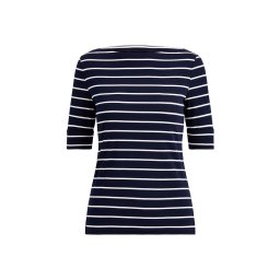 RALPH LAUREN Bluză Rfnd Strtch 1X1 Rib-Elb Slv Bt Nk 200701085002 410 navy
