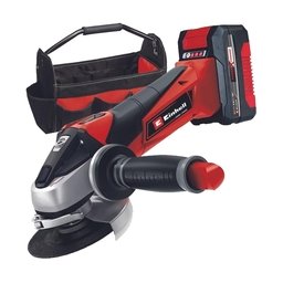 Einhell - TE-AG 18/115 Li PXC - Polizor unghiular cu 1 acumulator, Li-Ion, 18 V, 4 Ah, 115 mm, geanta textila