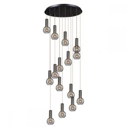 Candelabru Arvi KP-15, 15xE27, D100cm, H215cm, metal negru
